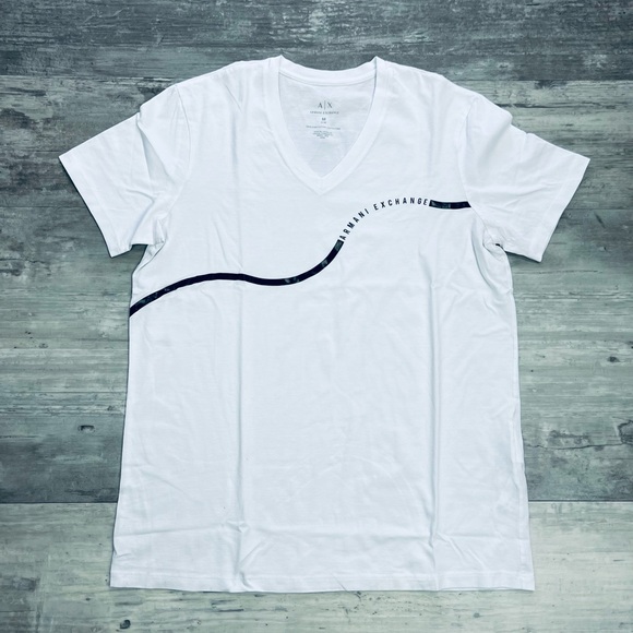 Armani Exchange White Slim Fit T-Shirt M - Picture 1 of 3